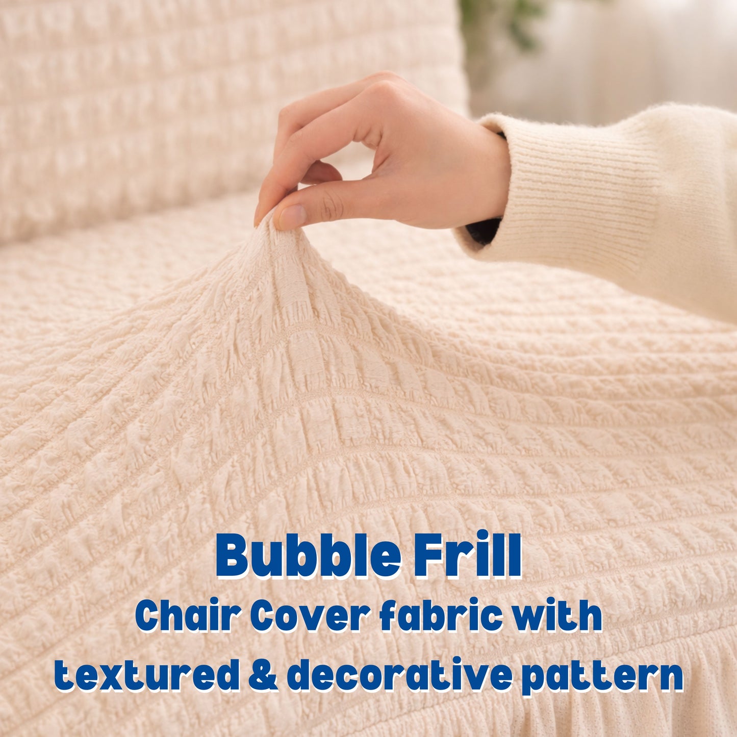 Bubble Chair Cover | Stretchable Textured Slipcover (280 GSM) – Soft, Washable & Elegant Fit