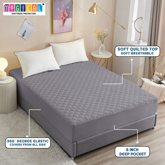 Bed Cover Quilted Grey King
