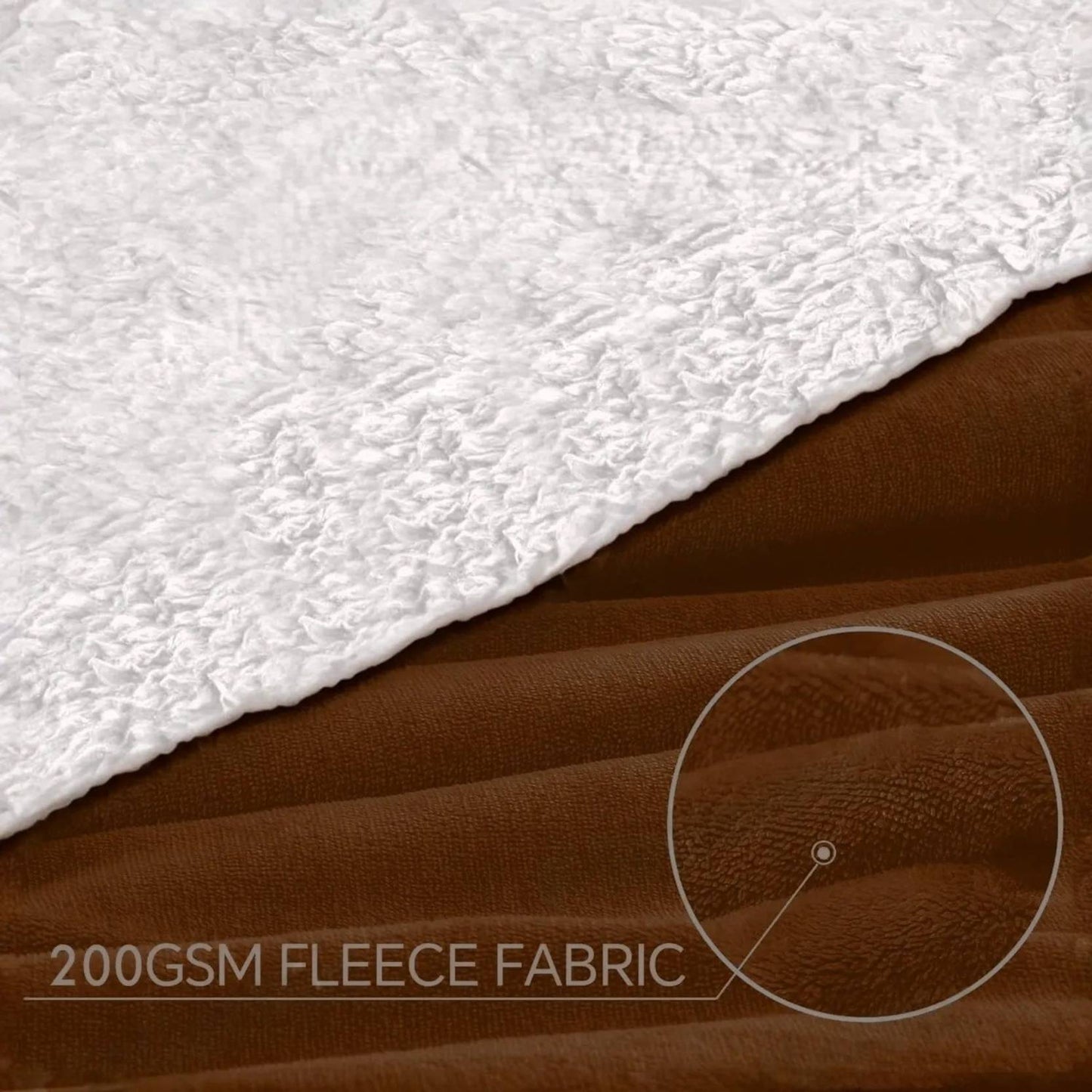 Sherpa Brown & White Blanket