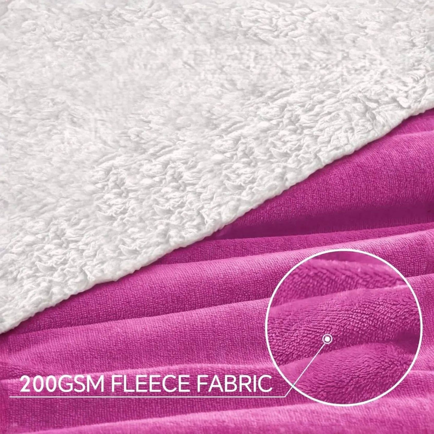 Sherpa Pink & White Blanket