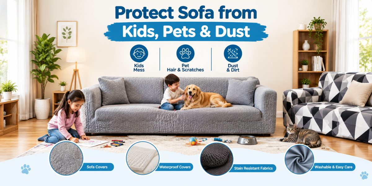 How to Protect Sofa from Kids, Pets & Dust