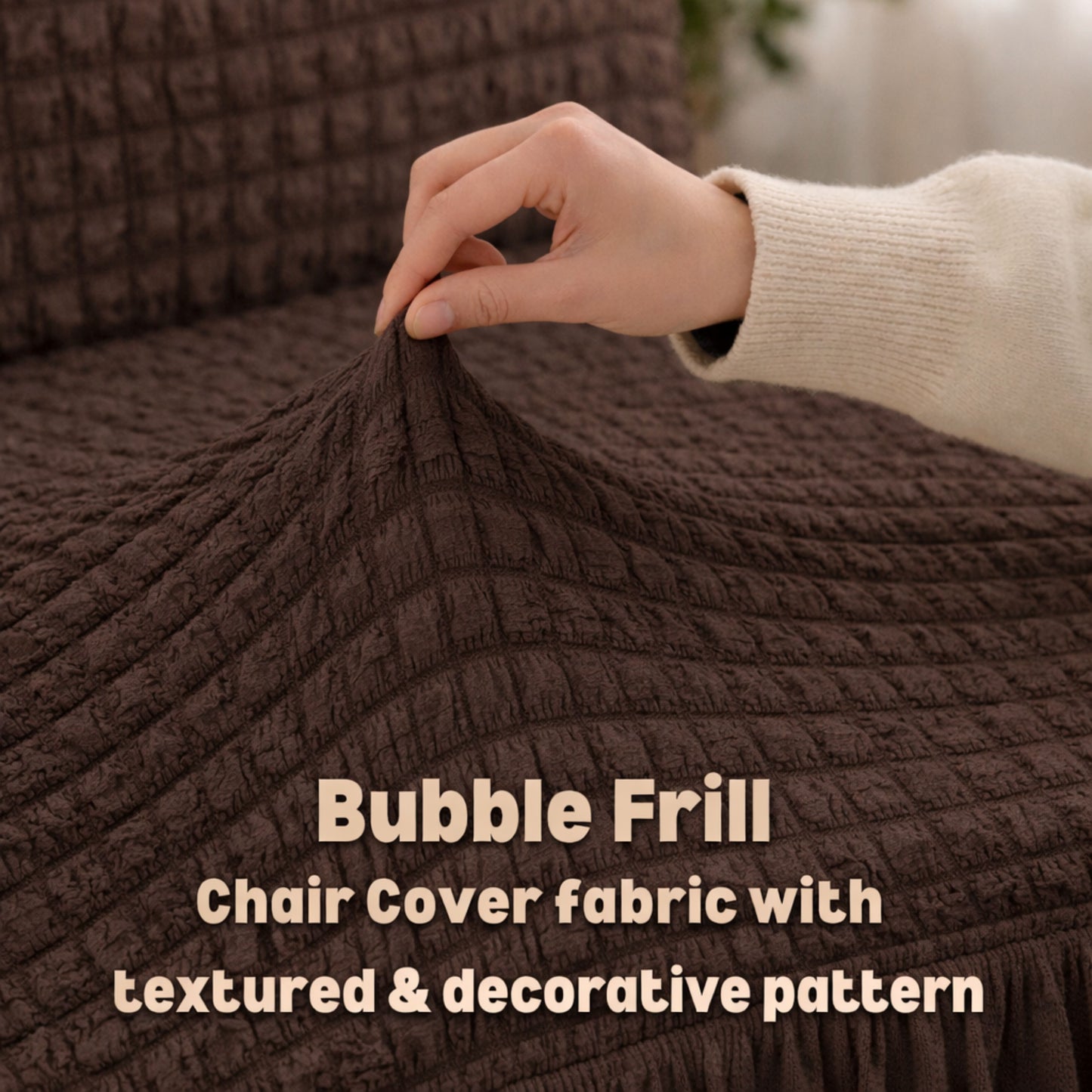 Bubble Chair Cover | Stretchable Textured Slipcover (280 GSM) – Soft, Washable & Elegant Fit
