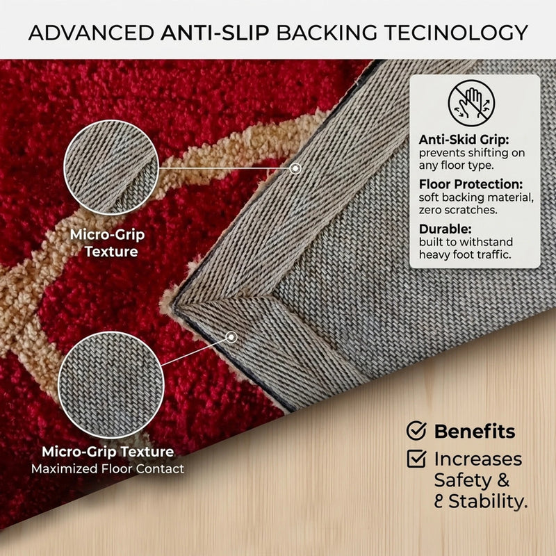 MAGICAL Premium 30mm Ultra-Soft Polyester Bed Runner (Red)