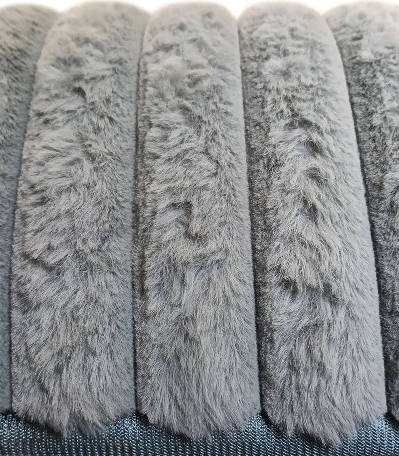 MAGICAL Premium Faux Rabbit  Floor RunnFur Bedsideer (Silver)