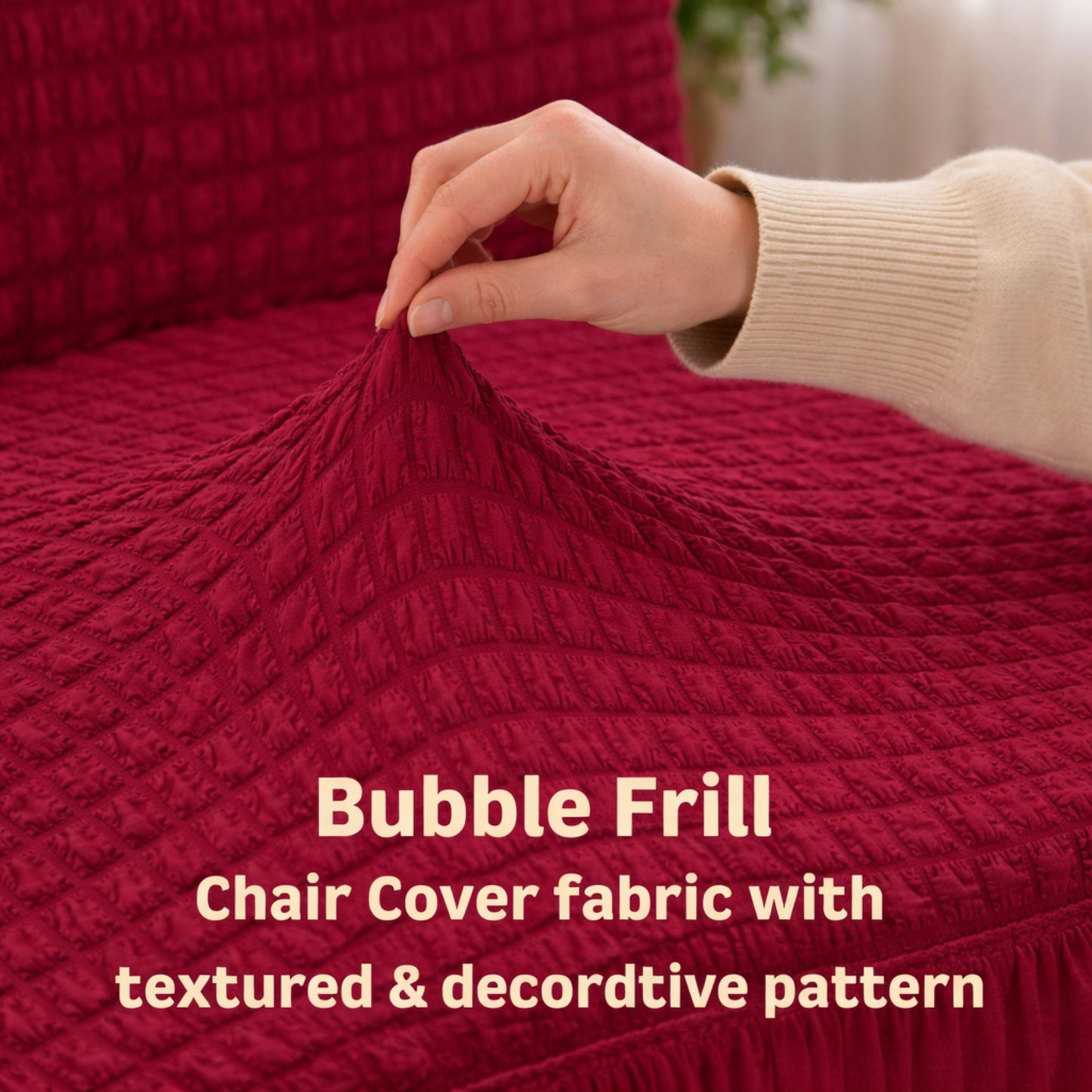 Bubble Chair Cover | Stretchable Textured Slipcover (280 GSM) – Soft, Washable & Elegant Fit