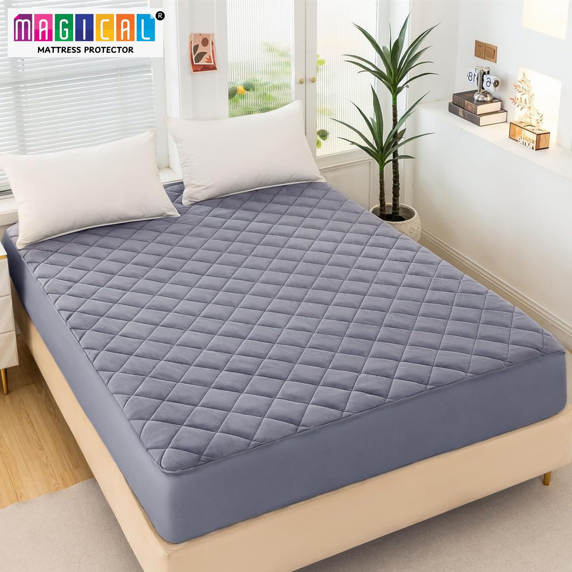 Bed Cover Quilted Grey King
