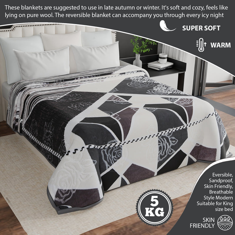 Luxury Modern Printed King Blanket 5 kg (Multi-Color) (Copy)