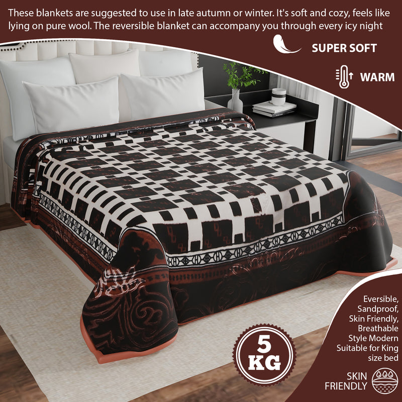 Luxury Modern Printed King Blanket 5 kg (Multi-Color) (Copy) (Copy)
