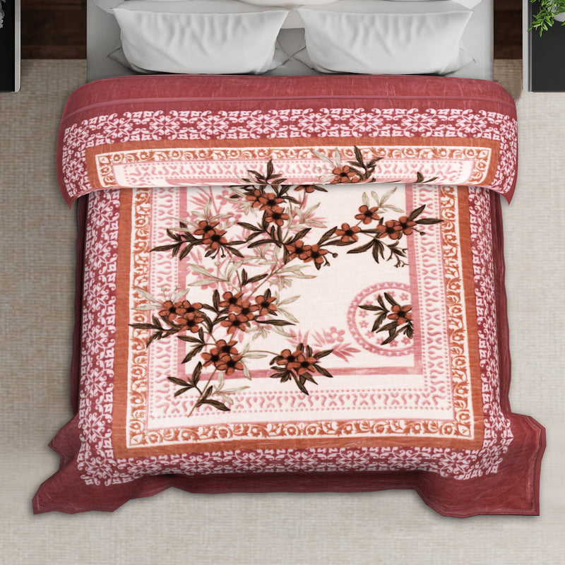 Luxury Modern Printed King Blanket 4 kg Double Layer (Multi-Color)