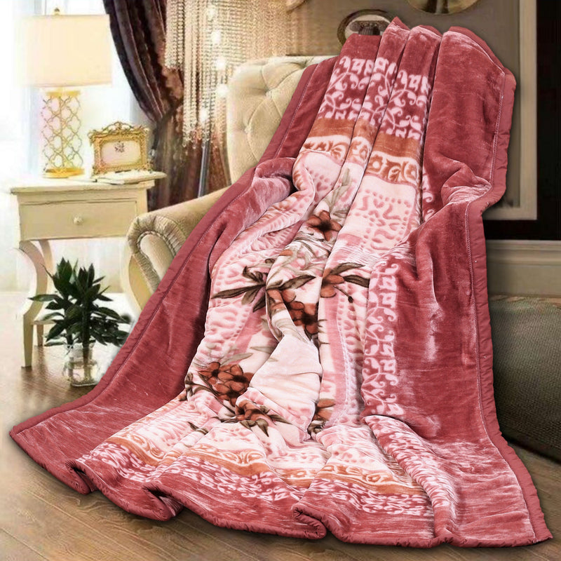 Luxury Modern Printed King Blanket 4 kg Double Layer (Multi-Color)