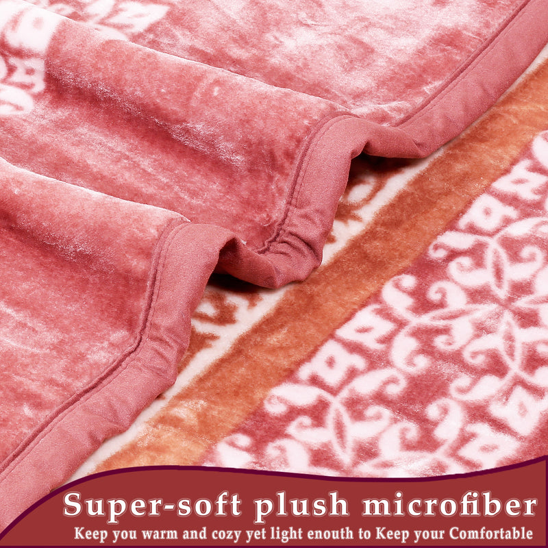 Luxury Modern Printed King Blanket 4 kg Double Layer (Multi-Color)
