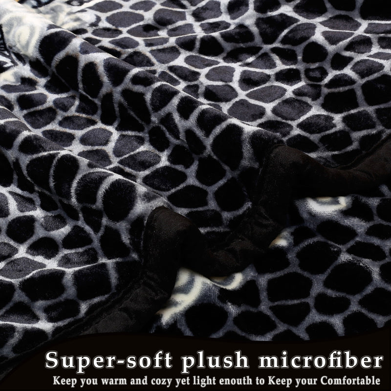 Luxury Modern Printed King Blanket 4 kg Double Layer (Multi-Color)