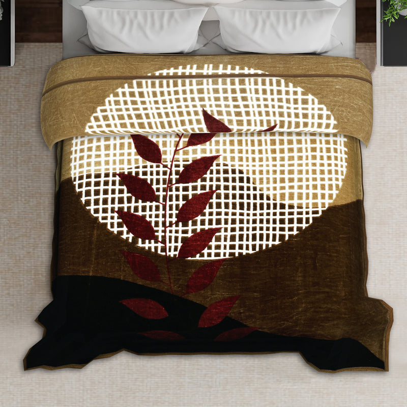 Luxury Modern Printed King Blanket 4 kg Double Layer (Multi-Color)