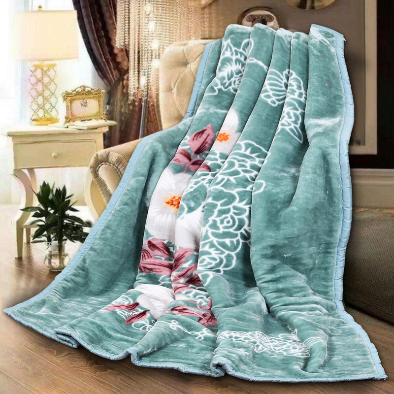 Luxury Modern Printed King Blanket 4 kg Double Layer (Multi-Color)