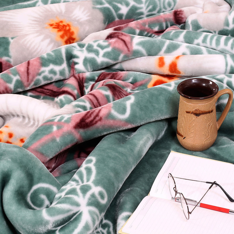 Luxury Modern Printed King Blanket 4 kg Double Layer (Multi-Color)