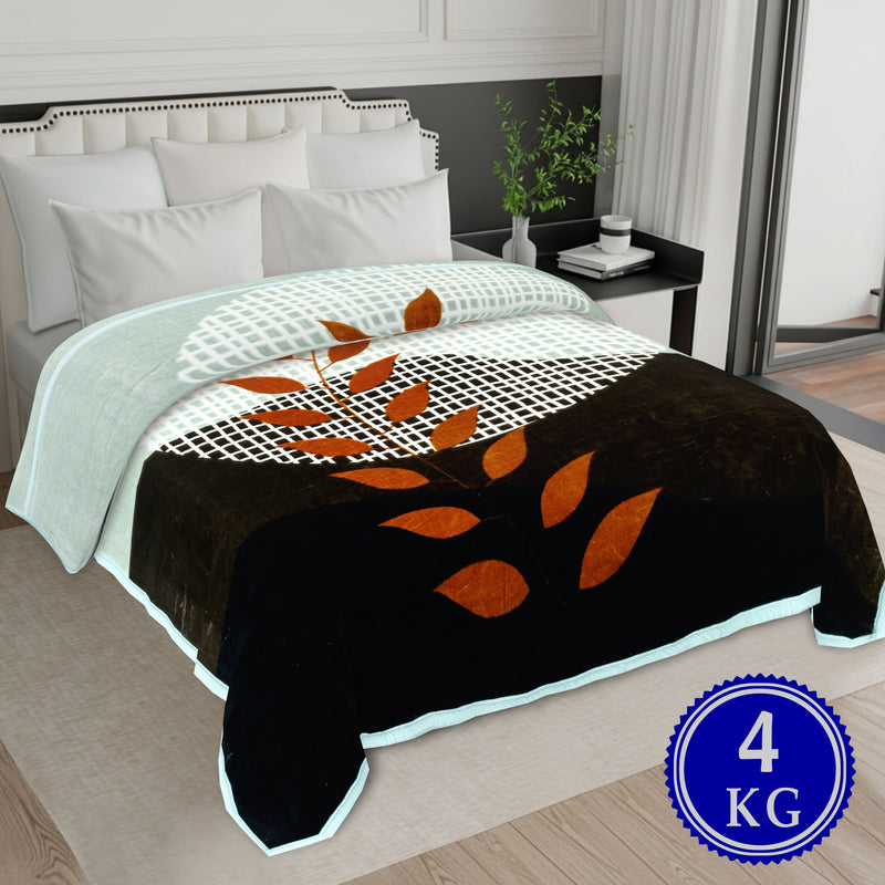 Luxury Modern Printed King Blanket 4 kg Double Layer (Multi-Color)