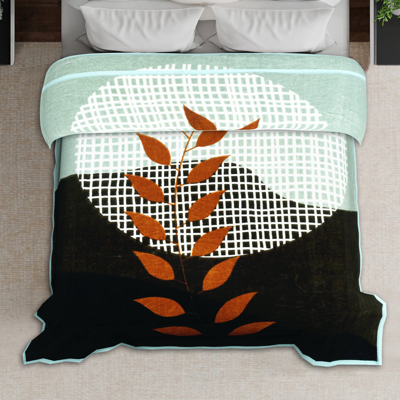 Luxury Modern Printed King Blanket 4 kg Double Layer (Multi-Color)