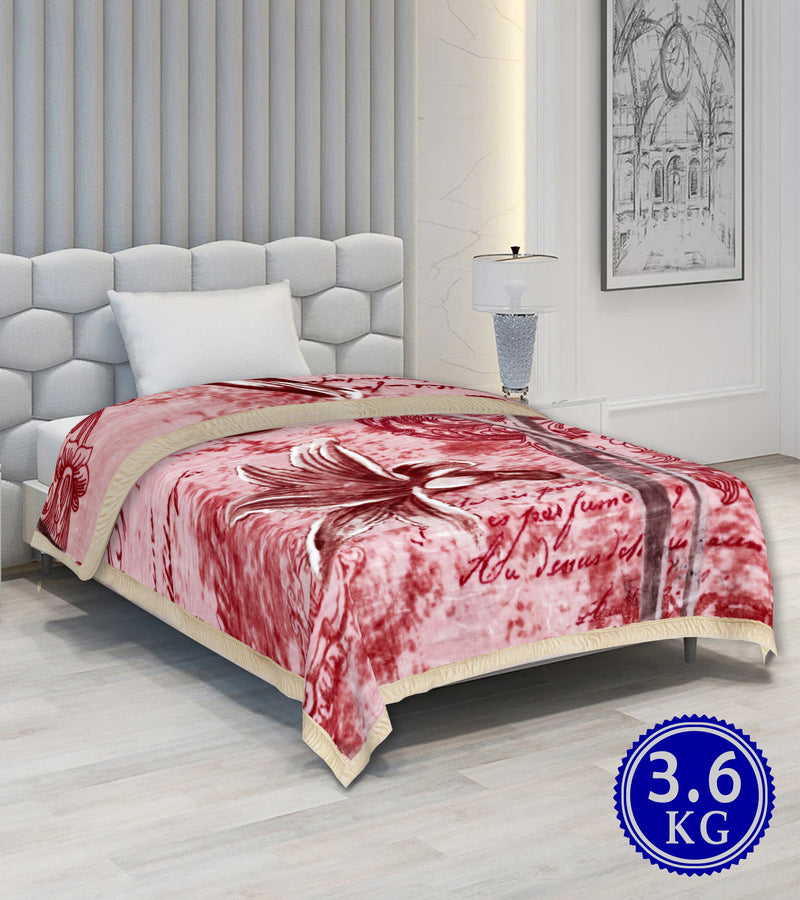 Luxury Modern Printed Single Blanket 3.6 kg Double Layer (Multi-Color)