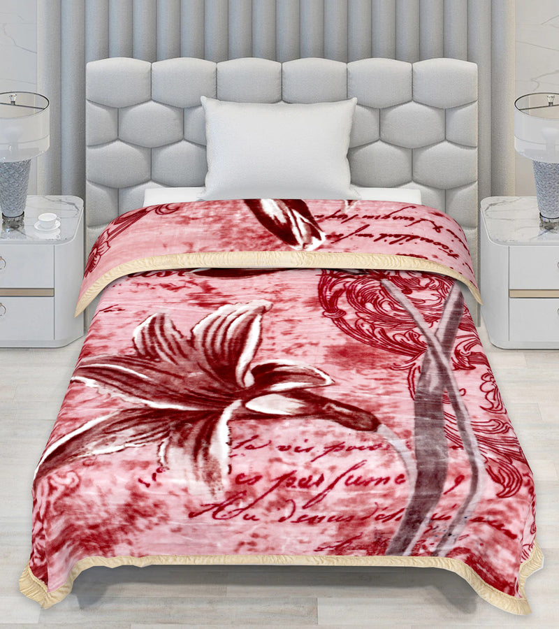 Luxury Modern Printed Single Blanket 3.6 kg Double Layer (Multi-Color)
