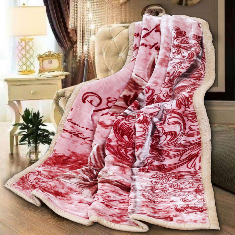 Luxury Modern Printed Single Blanket 3.6 kg Double Layer (Multi-Color)