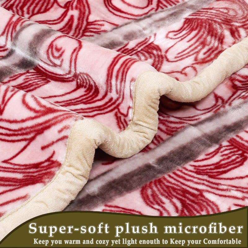 Luxury Modern Printed Single Blanket 3.6 kg Double Layer (Multi-Color)