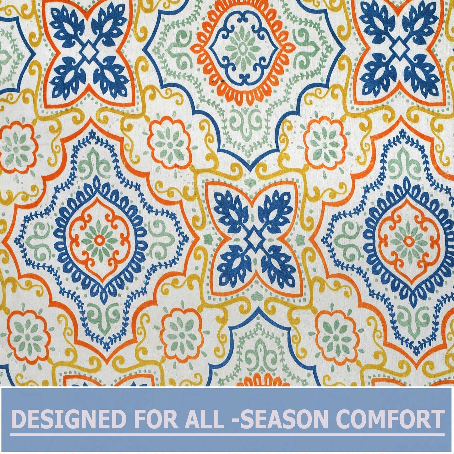 Premium Reversible Comforter for AC | Soft, Breathable & Fade-Resistant Bedding Set Ethnic Geometric Print