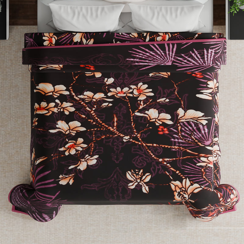 Luxury Modern Printed King Blanket 2.5 kg (Red)