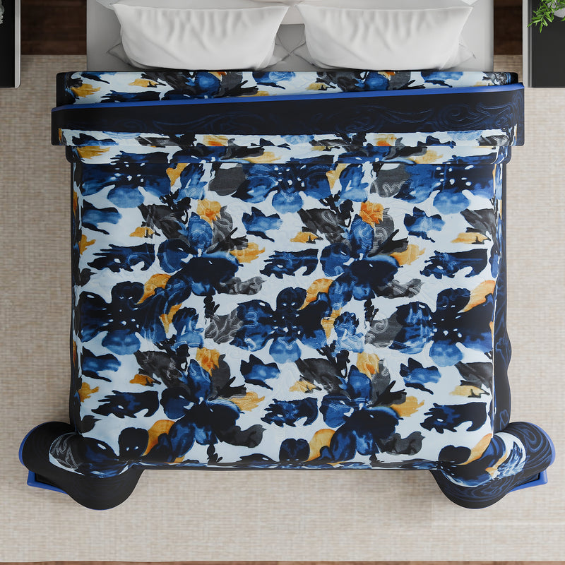 Luxury Modern Printed King Blanket 5 kg (Multi-Color)