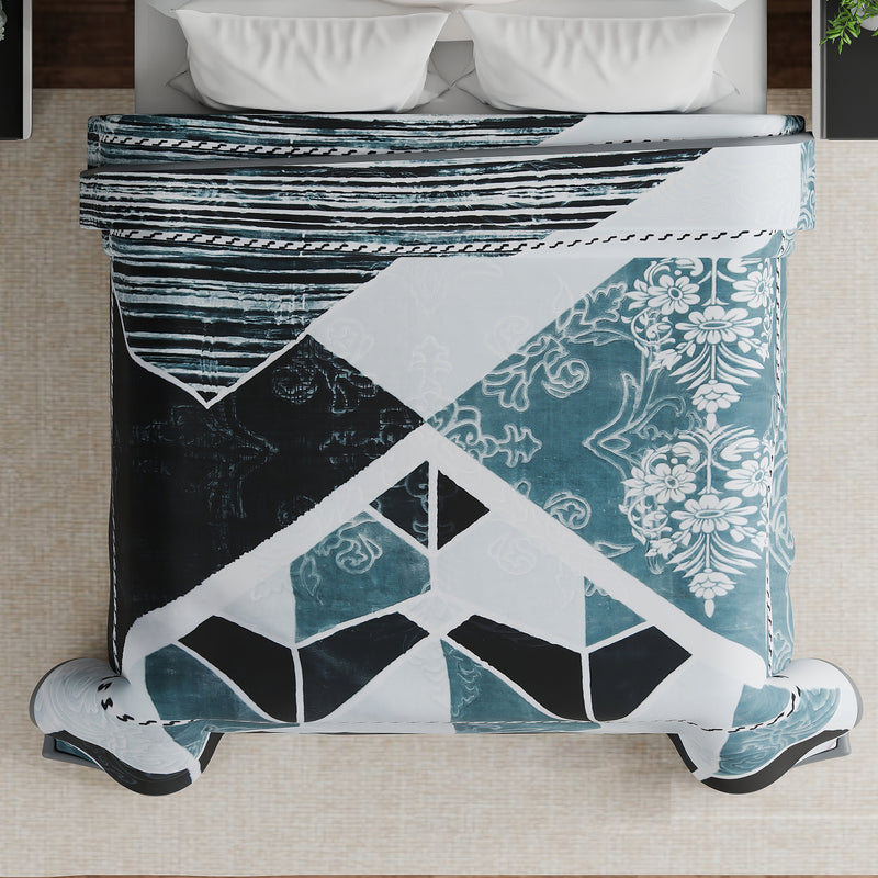 Luxury Modern Printed King Blanket 5 kg (Multi-Color)