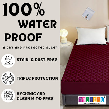 Bed Cover Quilted Maroon King