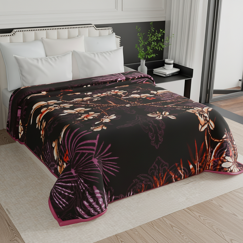 Luxury Modern Printed King Blanket 2.5 kg (Red)