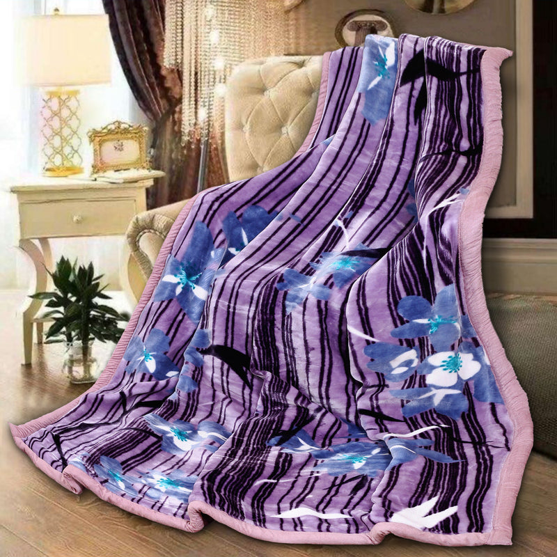 Luxury Modern Printed Single Blanket 3.6 kg Double Layer (Multi-Color)