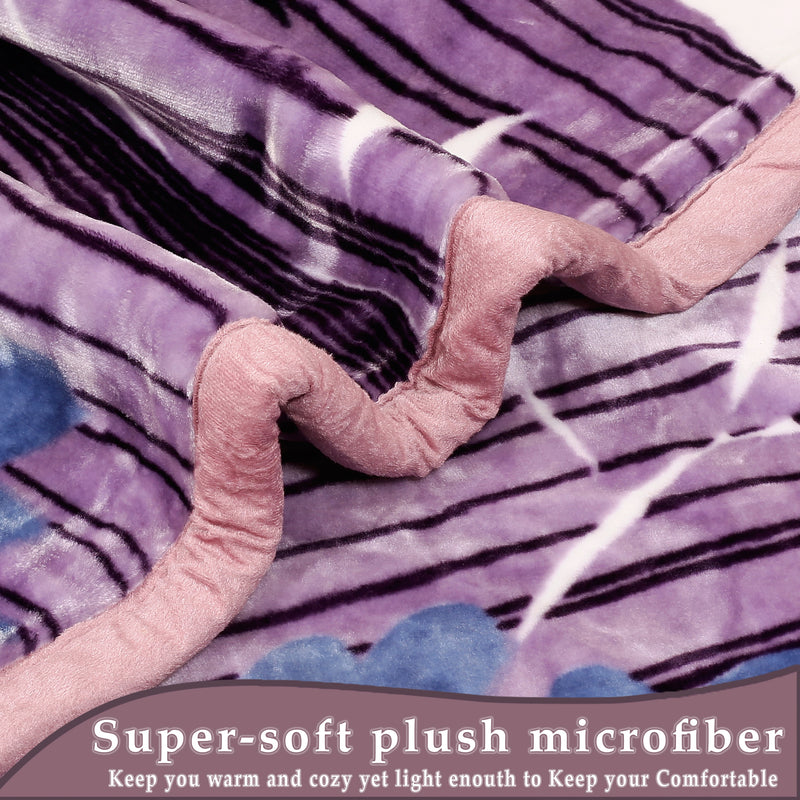 Luxury Modern Printed Single Blanket 3.6 kg Double Layer (Multi-Color)