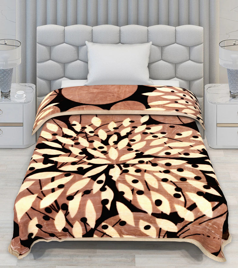 Luxury Modern Printed Single Blanket 3.6 kg Double Layer (Multi-Color)