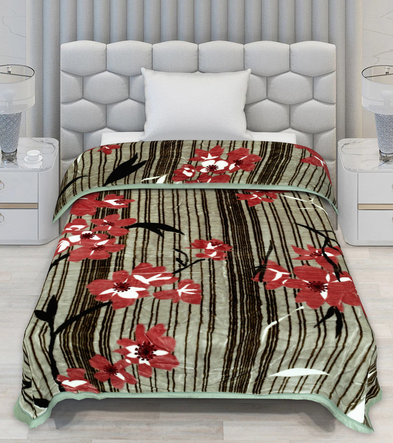 Luxury Modern Printed Single Blanket 3.6 kg Double Layer (Multi-Color)