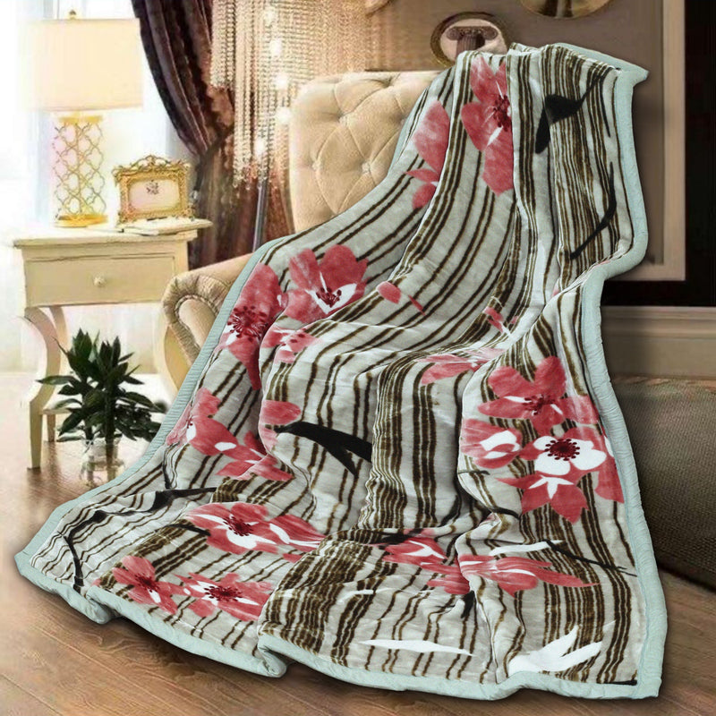 Luxury Modern Printed Single Blanket 3.6 kg Double Layer (Multi-Color)