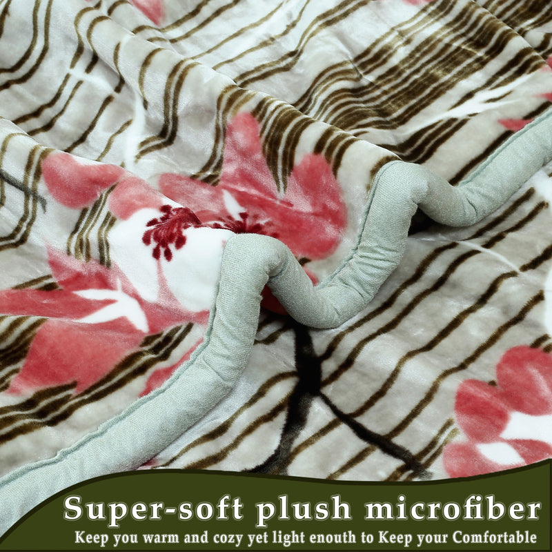 Luxury Modern Printed Single Blanket 3.6 kg Double Layer (Multi-Color)