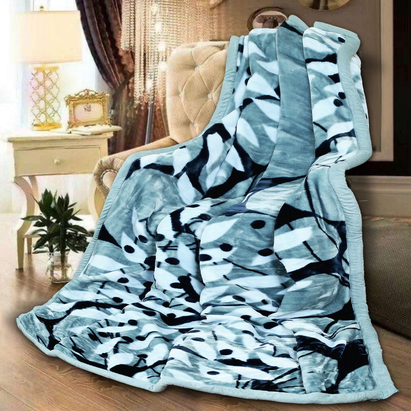 Luxury Modern Printed Single Blanket 3.6 kg Double Layer (Multi-Color)