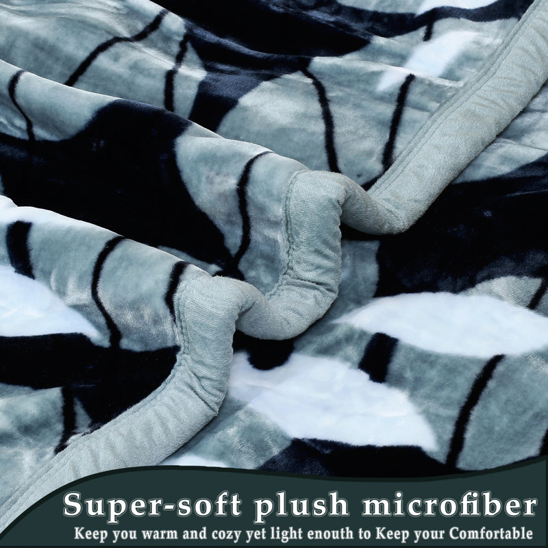 Luxury Modern Printed Single Blanket 3.6 kg Double Layer (Multi-Color)