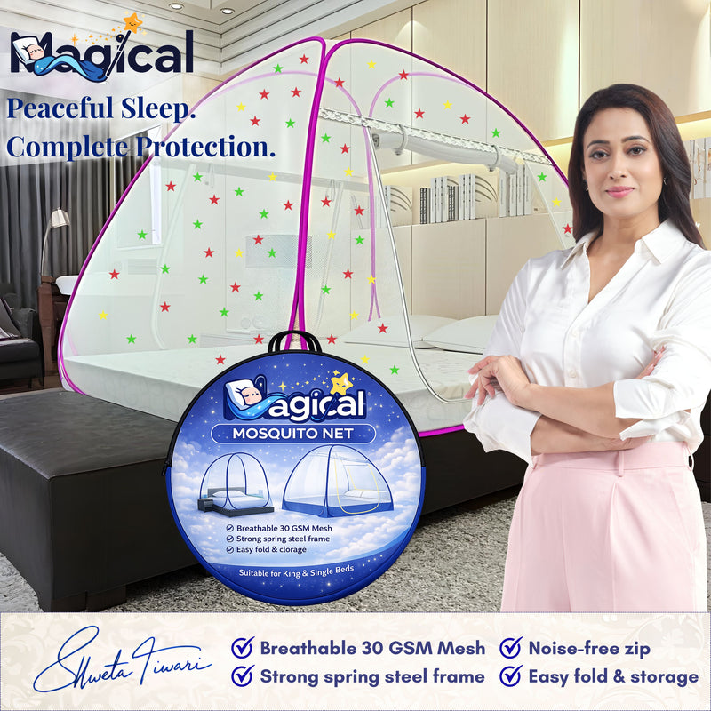 Magical Pop-Up Star Mosquito Net (Pink)
