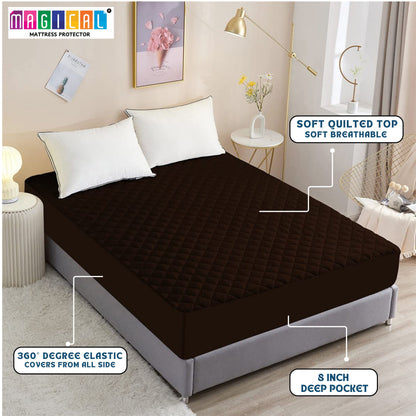 Bed Cover Quilted Brown King