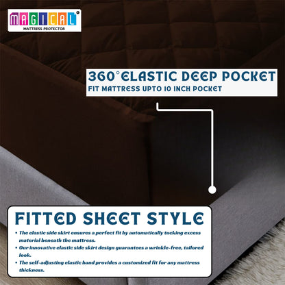 Bed Cover Quilted Brown King