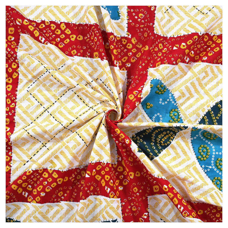 MAGICAL 240 TC King Size Cotton Flat Bedsheet with 2 Pillow Covers (Multicolor) (Copy)