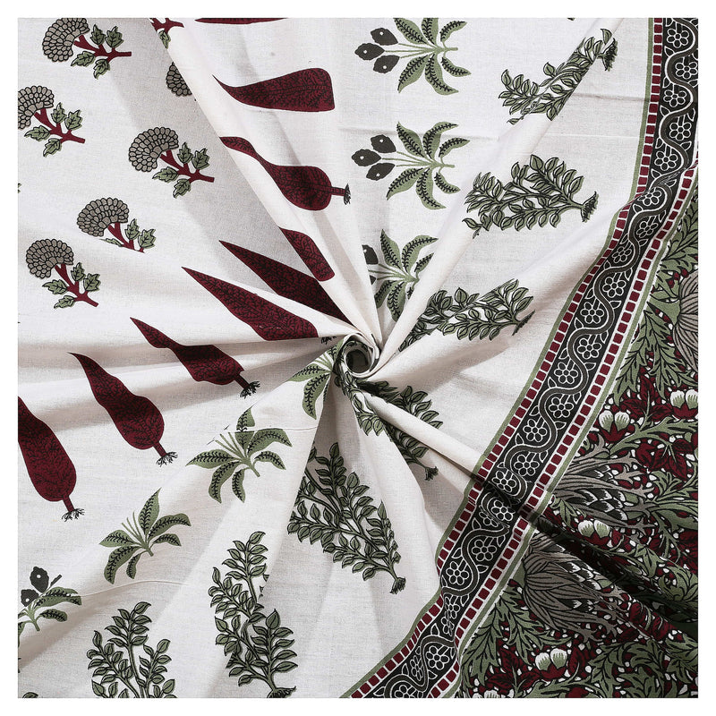 MAGICAL 240 TC King Size Cotton Flat Bedsheet with 2 Pillow Covers (Multicolor) (Copy)
