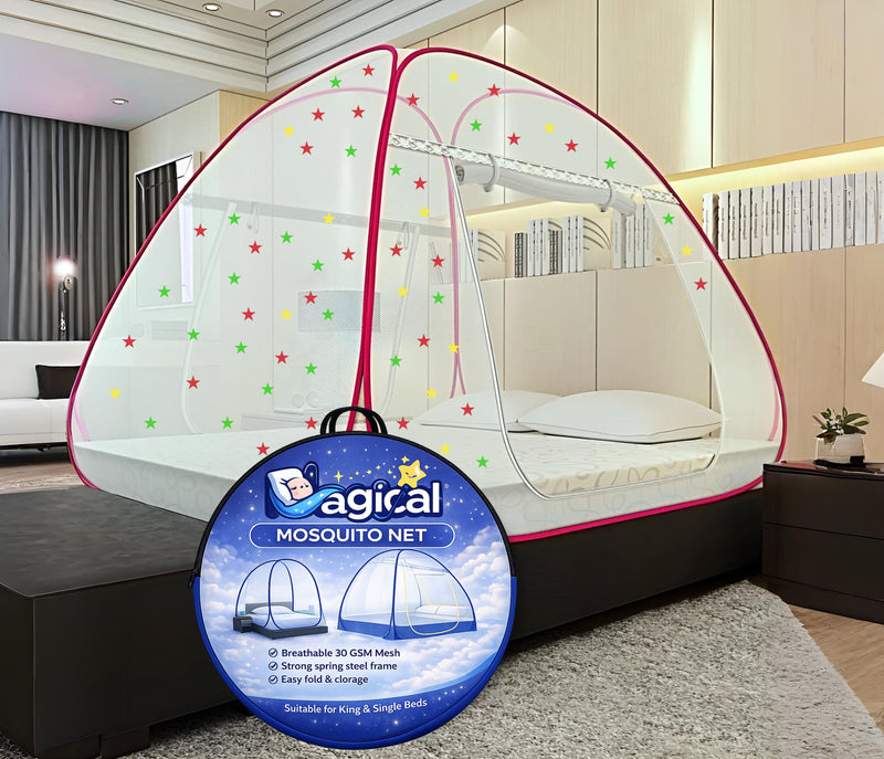 Magical Pop-Up Star Mosquito Net (Red)