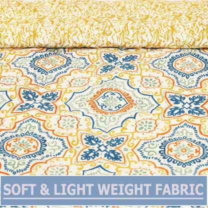 Premium Reversible Comforter for AC | Soft, Breathable & Fade-Resistant Bedding Set Ethnic Geometric Print