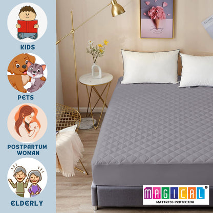 Bed Cover Quilted Grey King