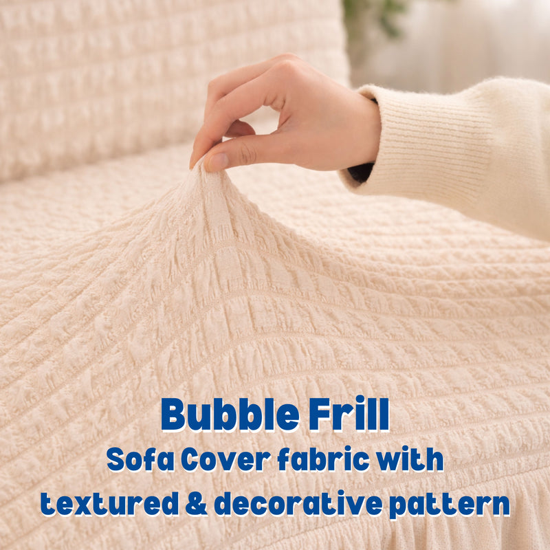 Premium Bubble Frill 2-Seater Sofa Cover