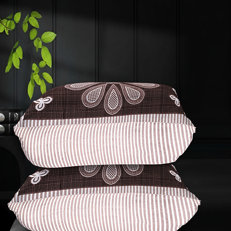 MAGICAL 240 TC King Size Cotton Flat Bedsheet with 2 Pillow Covers (Multicolor)