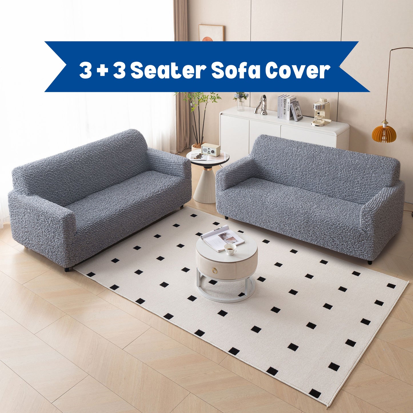 Microfiber Sofa Cover Set | Stretchable Italian Fabric Slipcover – Soft, Washable & Premium Fit